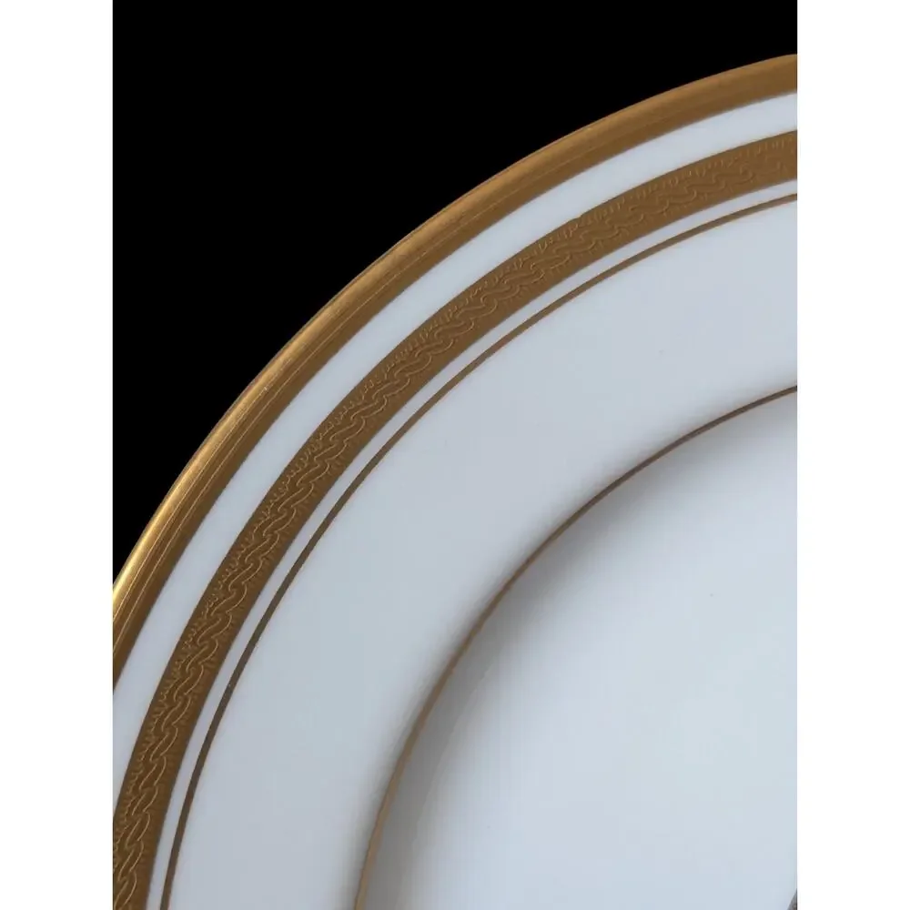 Faberge Imperial Egg Collection Salad Plates Set Of 4 Gold Trim Fine China Japan
